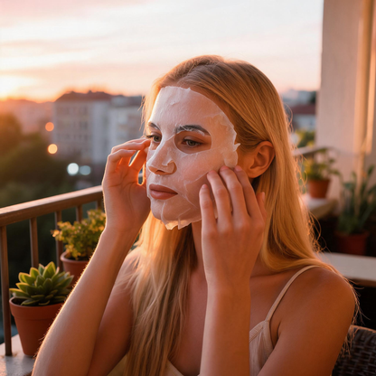 Verhelderend stoffen masker met vitamine C